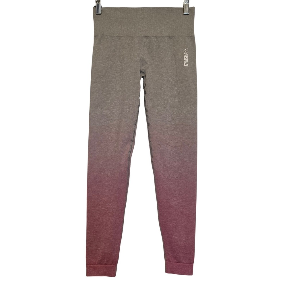 Gymshark Ombre Seamless High Waisted Leggings Grey Pink Size Small